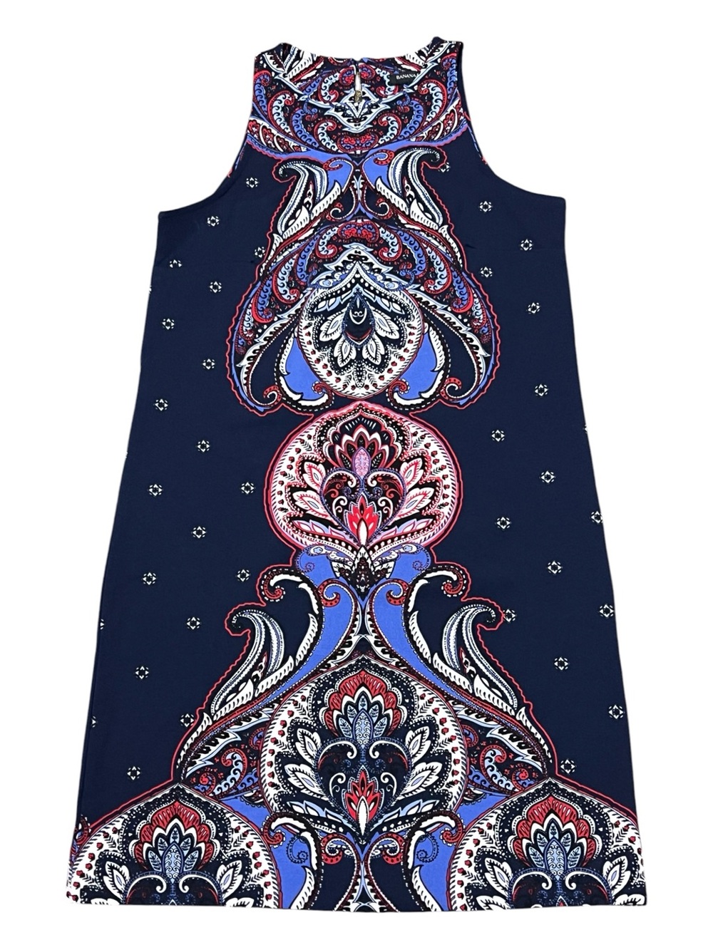 Banana Republic Women's Sleeveless Paisley Print Shift Dress Size 2